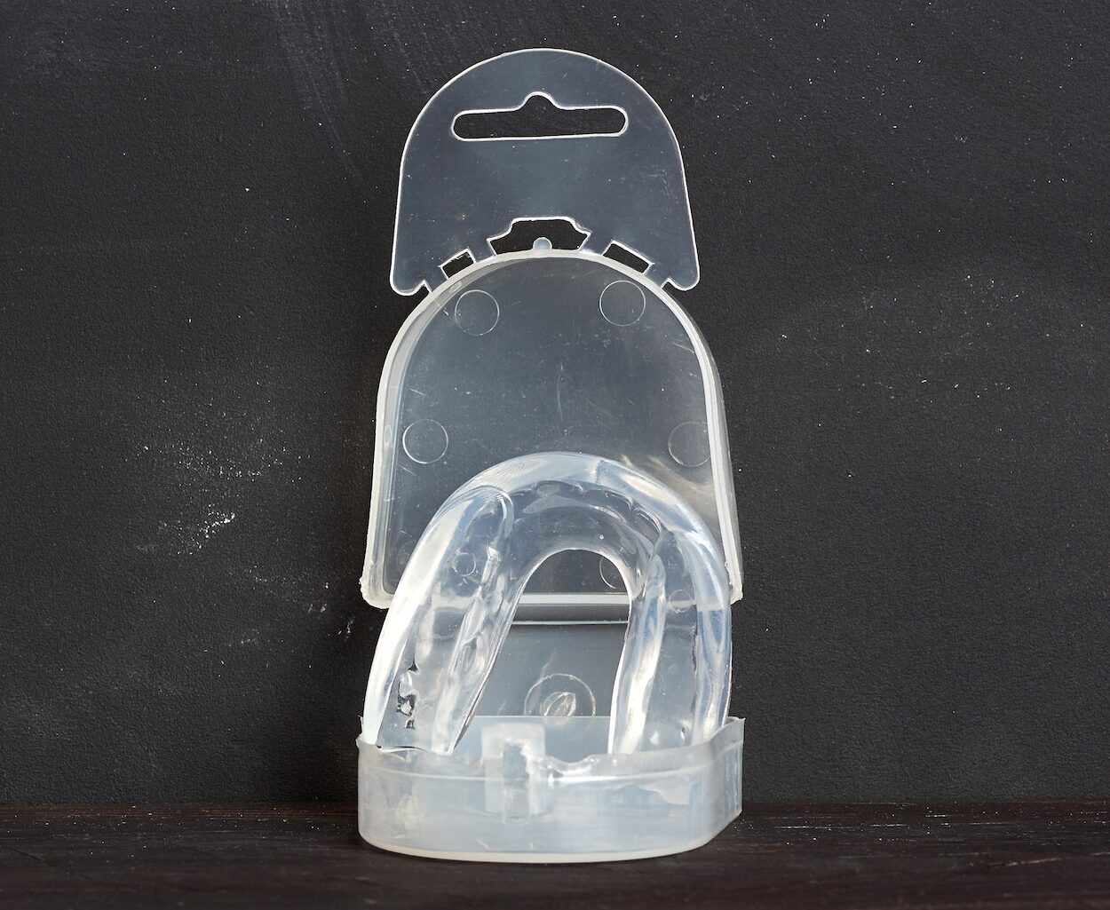 Transparent silicone mouth guard for protection during sports competitions